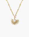 LUNA Mondstein Kette | Sterling Silber & 18k Goldplattierung