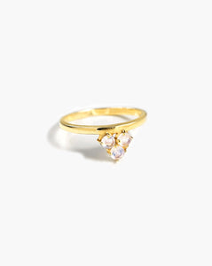 MAILA Mondstein Ring | Sterling Silber & 18K Goldplattierung