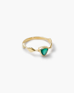 DIANA Onyx Ring | Sterling Silber & Goldplattierung