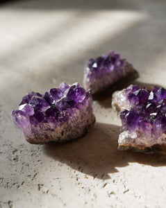 Amethyst Cluster Set | TrioGems | 3 Amethysten im Set